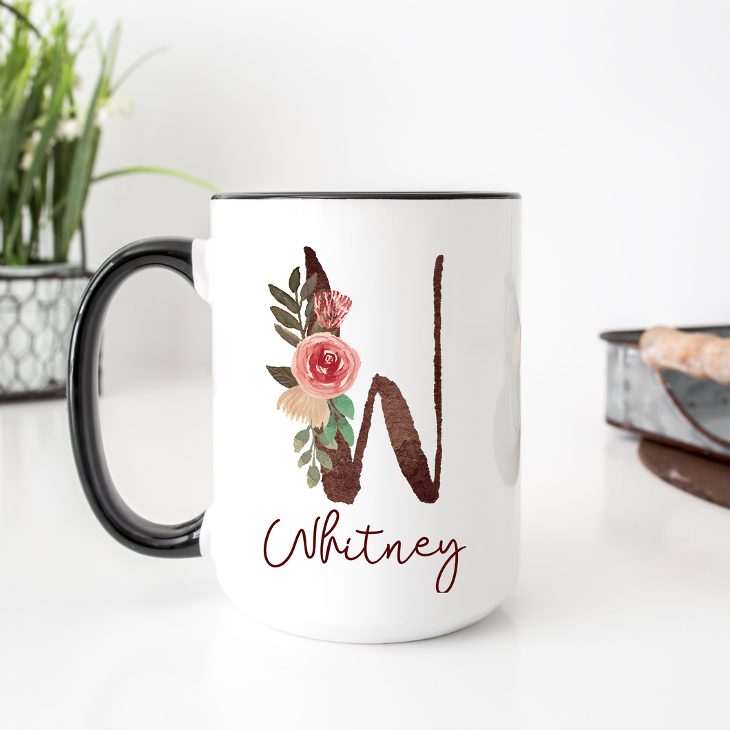 Personalized Name Alphabet Coffee Mug A-Z