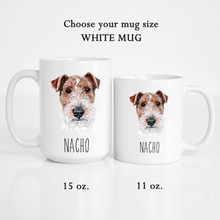 Load image into Gallery viewer, Wire Fox Terrier Dog Face Personalized Coffee Mug
