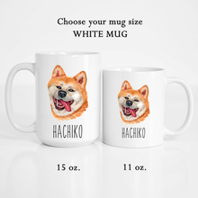 Load image into Gallery viewer, Akita Inu Dog Face Personalized Coffee Mug
