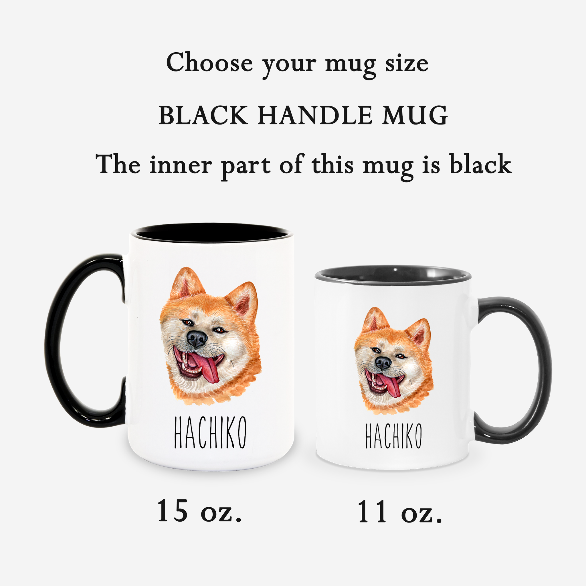 Akita Inu Dog Face Personalized Coffee Mug – Pine and Pineapple