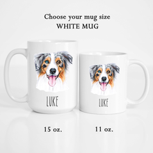 Load image into Gallery viewer, Australian shepherd Dog Face Personalized Coffee Mug
