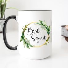 Load image into Gallery viewer, Team Bride Mug Greenery Wreath
