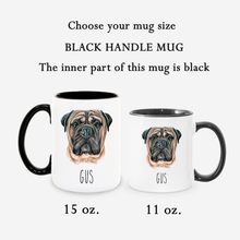 Load image into Gallery viewer, Bullmastiff Dog Face Personalized Coffee Mug

