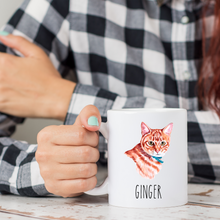 Load image into Gallery viewer, Orange Tabby Cat Personalized Coffee Mug
