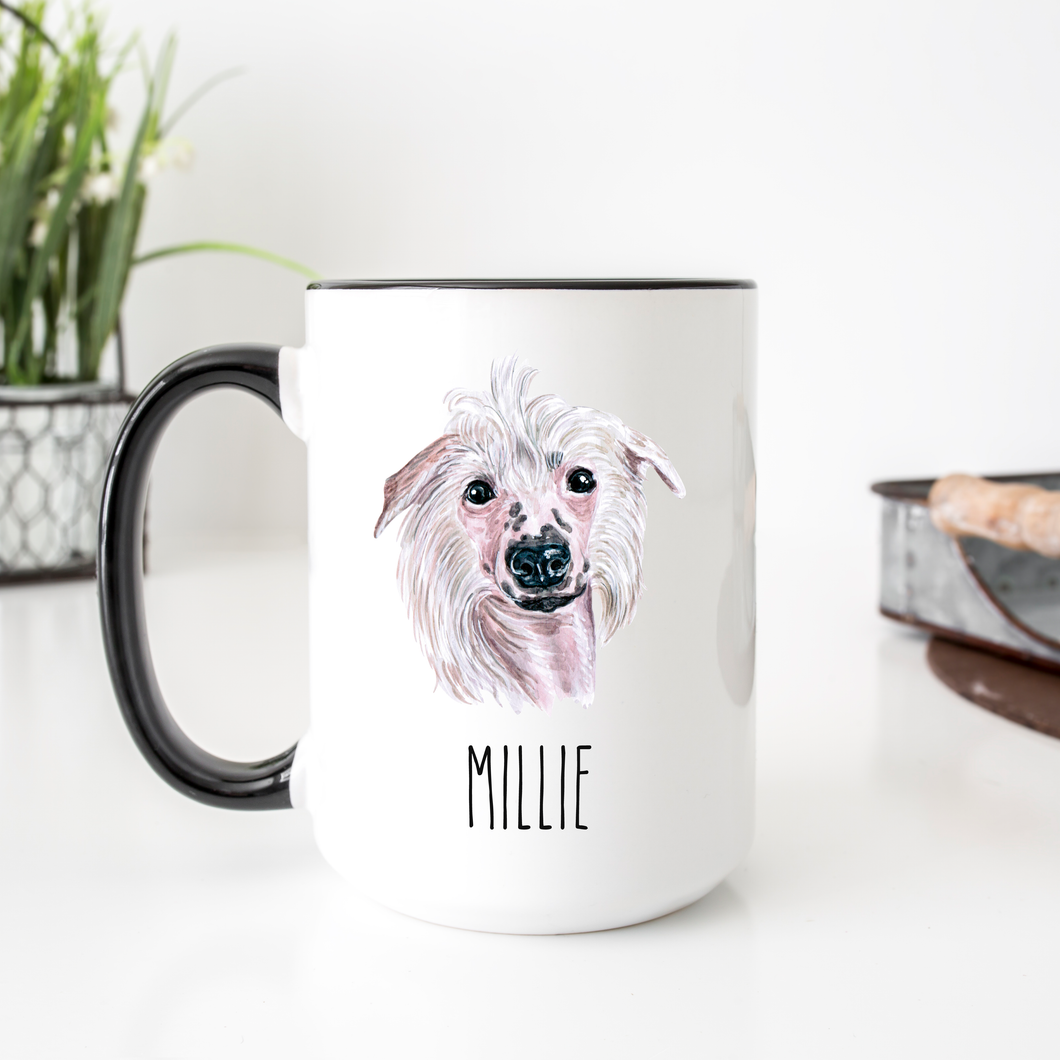 Chinese crested Dog Face Personalized Coffee Mug