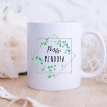Load image into Gallery viewer, Personalized Mrs Mug Gold Frame
