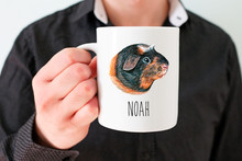 Load image into Gallery viewer, Brown and Black Guinea Pig Personalized Mug

