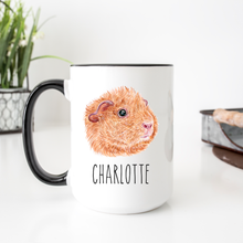 Load image into Gallery viewer, Orange Guinea Pig Personalized Pet Mug
