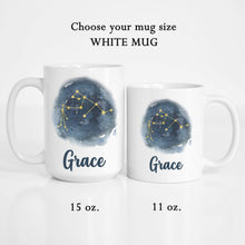 Load image into Gallery viewer, Aquarius Personalized Name - Zodiac Constellation Mug
