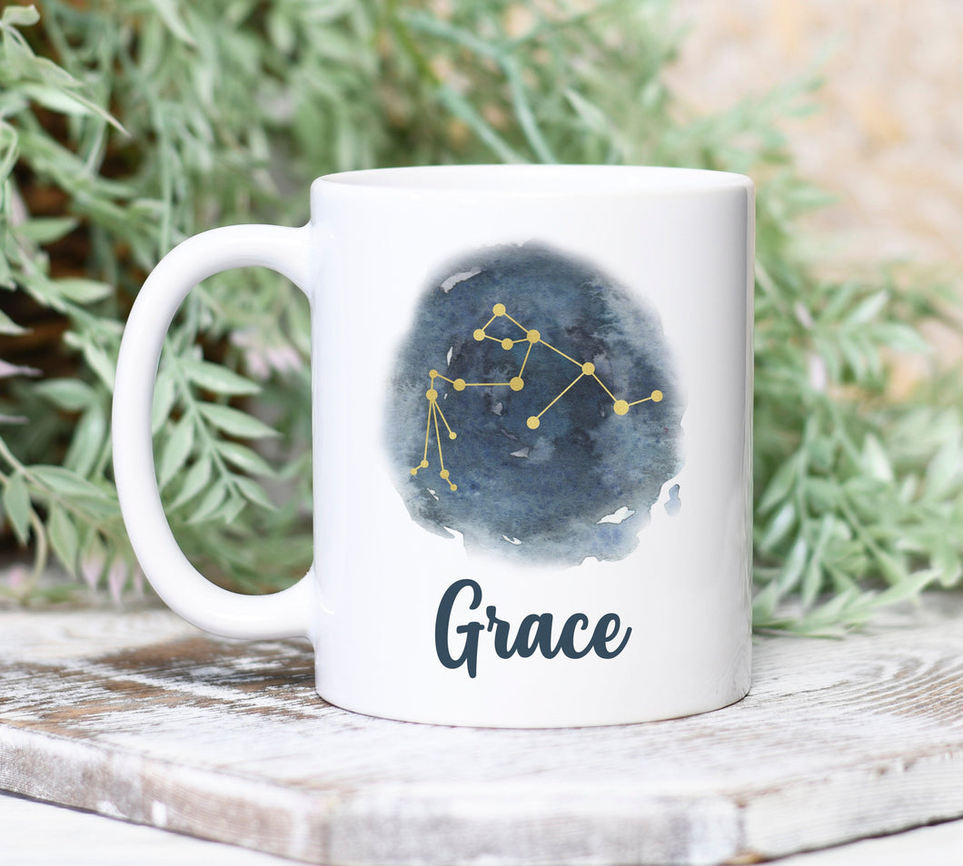 Aquarius Personalized Name - Zodiac Constellation Mug