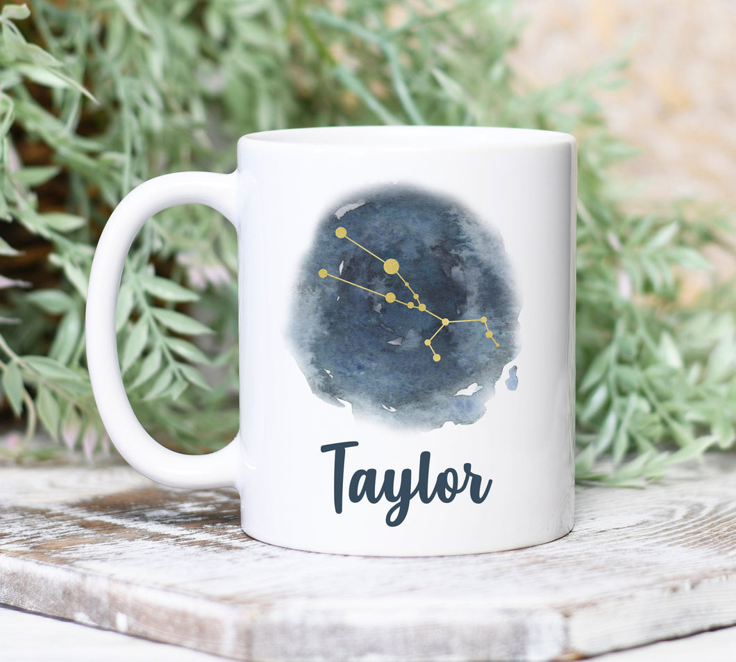 Taurus Personalized Name Zodiac Constellation Mug