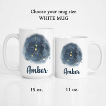 Load image into Gallery viewer, Cancer Personalized Name - Zodiac Constellation Mug
