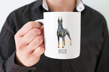 Load image into Gallery viewer, Doberman Dog Personalized Coffee Mug
