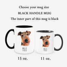 Load image into Gallery viewer, Airedale Terrier Dog Face Personalized Coffee Mug
