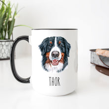 Load image into Gallery viewer, Bernese Mountain Dog Face Personalized Coffee Mug
