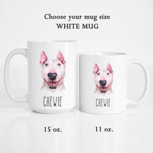 Load image into Gallery viewer, Bull Terrier Dog Face Personalized Coffee Mug
