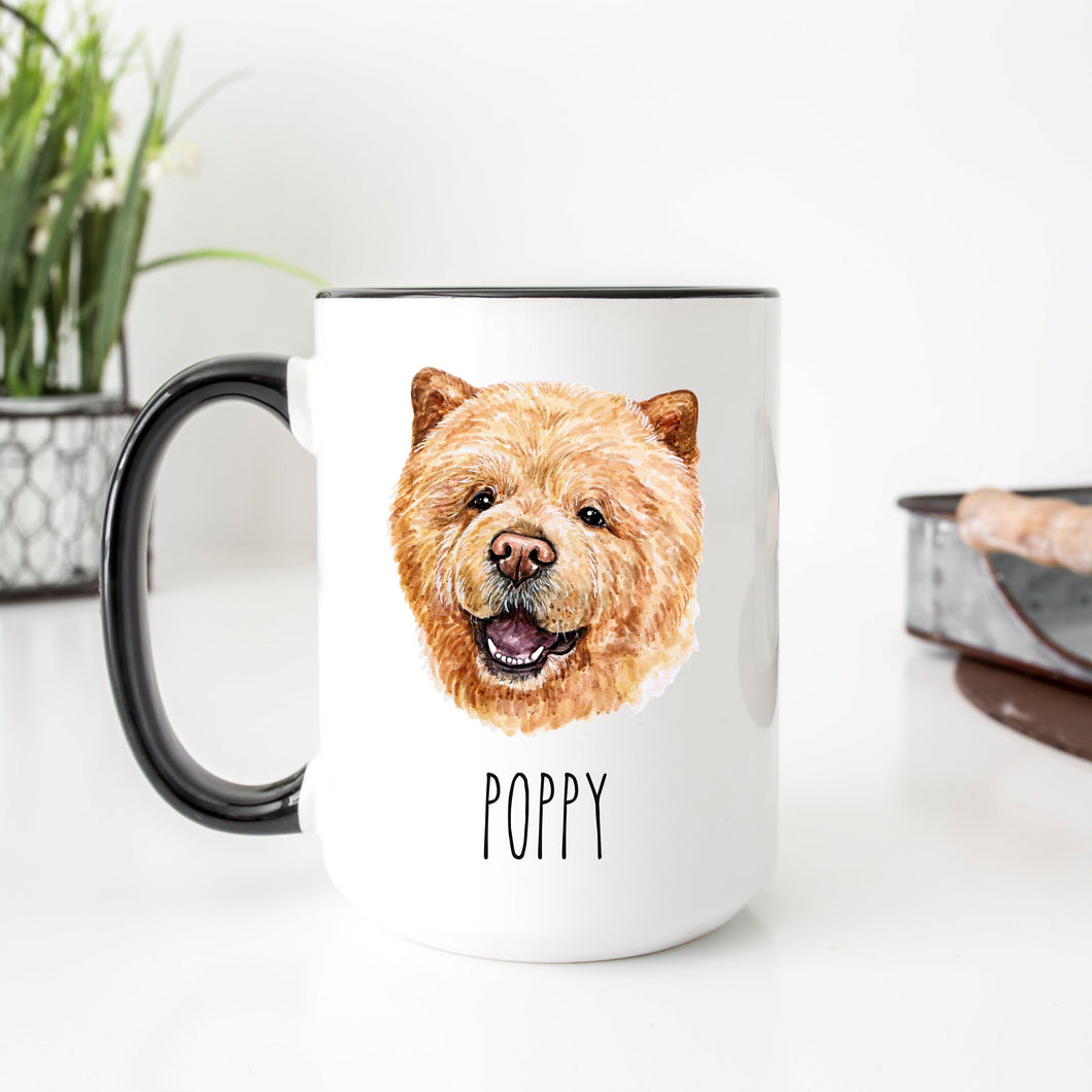 Chow Chow Dog Face Personalized Coffee Mug