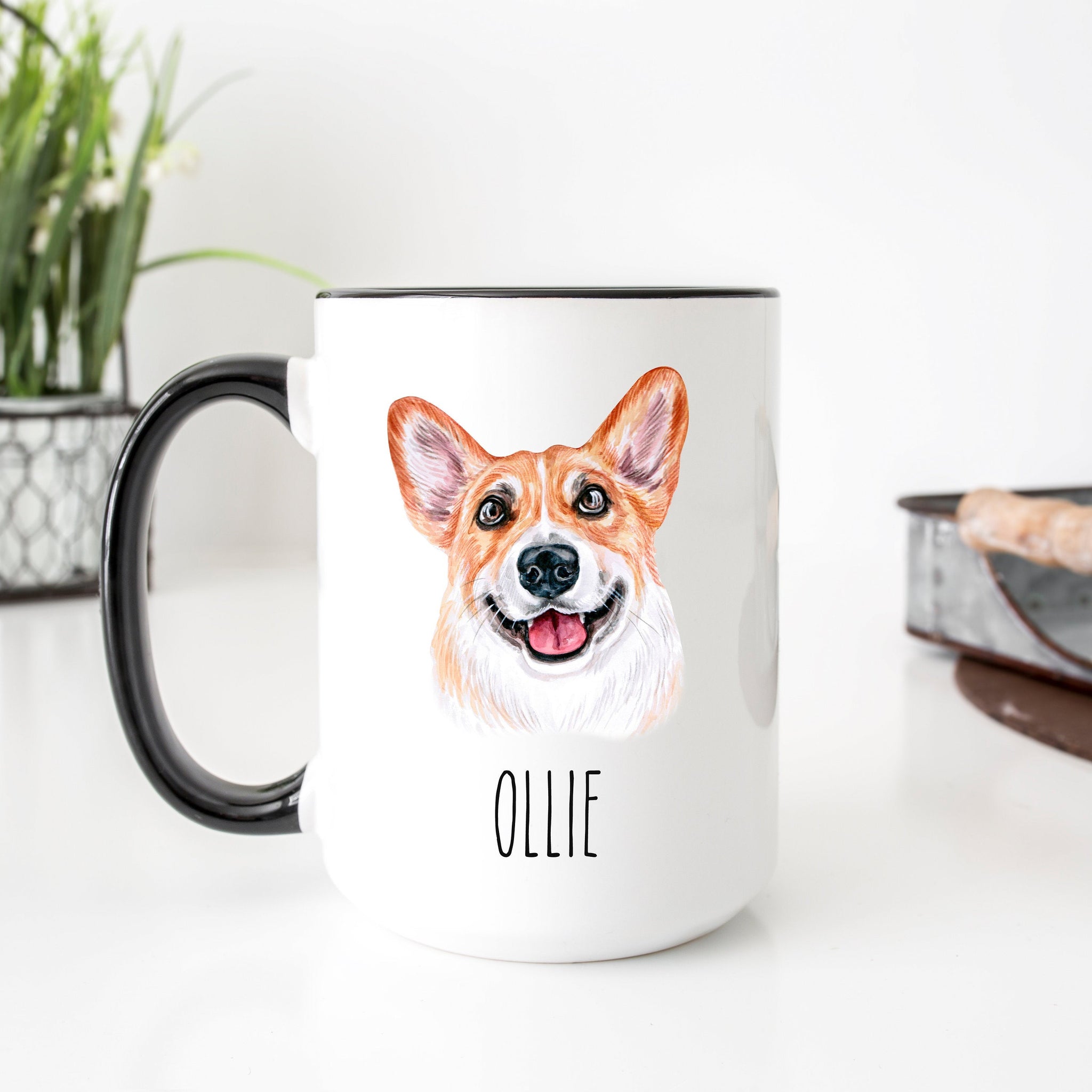Corgi Dog Face Personalized Coffee Mug - Main Image