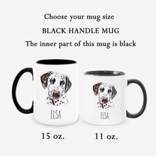 Load image into Gallery viewer, Dalmatian Dog Face Personalized Coffee Mug
