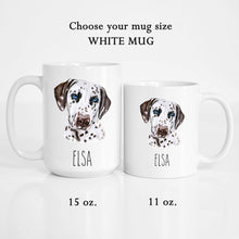 Load image into Gallery viewer, Dalmatian Dog Face Personalized Coffee Mug
