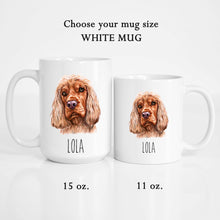 Load image into Gallery viewer, English Cocker Spaniel Dog Face Personalized Coffee Mug
