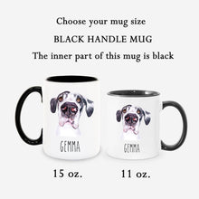 Load image into Gallery viewer, Great Dane Dog Face Personalized Coffee Mug
