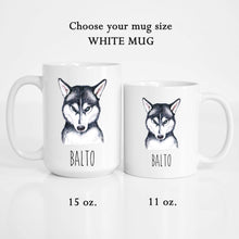 Load image into Gallery viewer, Siberian Husky Dog Face Personalized Coffee Mug
