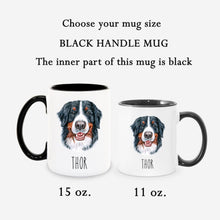 Load image into Gallery viewer, Bernese Mountain Dog Face Personalized Coffee Mug
