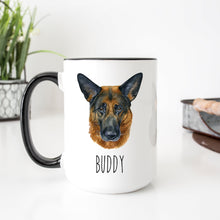 Load image into Gallery viewer, German Shepherd Dog Face Personalized Coffee Mug
