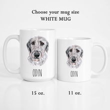 Load image into Gallery viewer, Irish wolfhound Dog Face Personalized Coffee Mug
