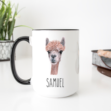 Load image into Gallery viewer, Llama Personalized Coffee Mug
