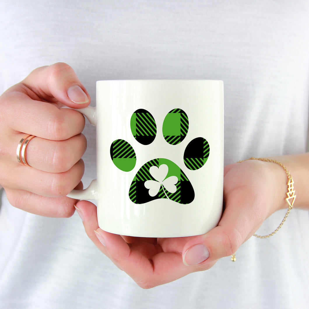 Dog Cat Paw Green Mug
