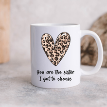 Load image into Gallery viewer, Leopard Heart You are The Sister Mug
