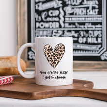 Load image into Gallery viewer, Leopard Heart You are The Sister Mug
